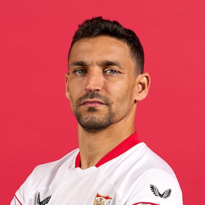 SEVILLE, SPAIN - MAY 22: Jesus Navas of Sevilla FC poses for a portrait during the Sevilla FC UEFA Europa League Final Access Day on May 22, 2023 in Seville, Spain. (Photo by Angel Martinez - UEFA/UEFA via Getty Images)