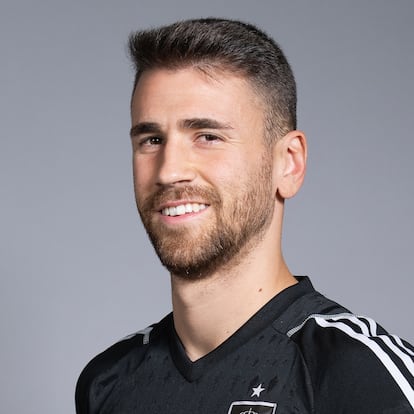 DOHA, QATAR - NOVEMBER 18: Unai Simon of Spain poses during the official FIFA World Cup Qatar 2022 portrait session on November 18, 2022 in Doha, Qatar. (Photo by Alex Caparros - FIFA/FIFA via Getty Images)