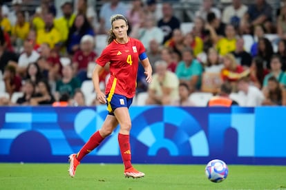 La capitana de la selección, Irene Paredes, durante la semifinal de los Juegos Olímpicos ante Brasil el pasado 6 de agosto en Marsella.