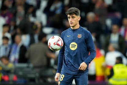 Pau Víctor, en el estadio madrileño Santiago Bernabéu el 27 de octubre de 2024. 